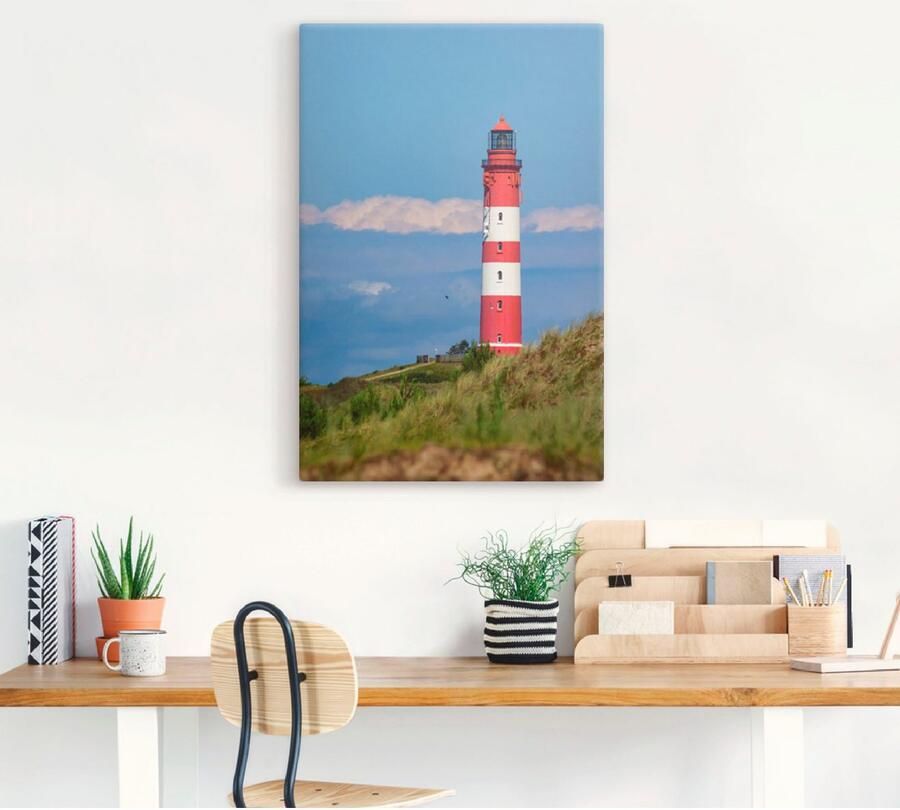 Artland Artprint Vuurtoren van Amrum als artprint op linnen poster in verschillende formaten maten - Foto 5