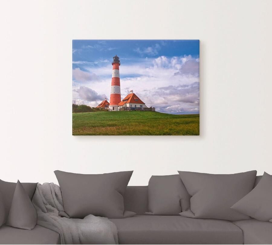Artland Artprint Vuurtoren Westerheversand als artprint op linnen poster in verschillende formaten maten - Foto 6