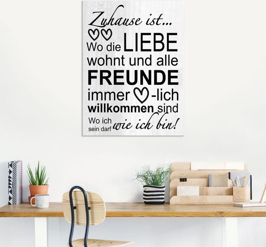 Artland Artprint Waar de liefde woont als artprint van aluminium artprint voor buiten artprint op linnen poster muursticker - Foto 5