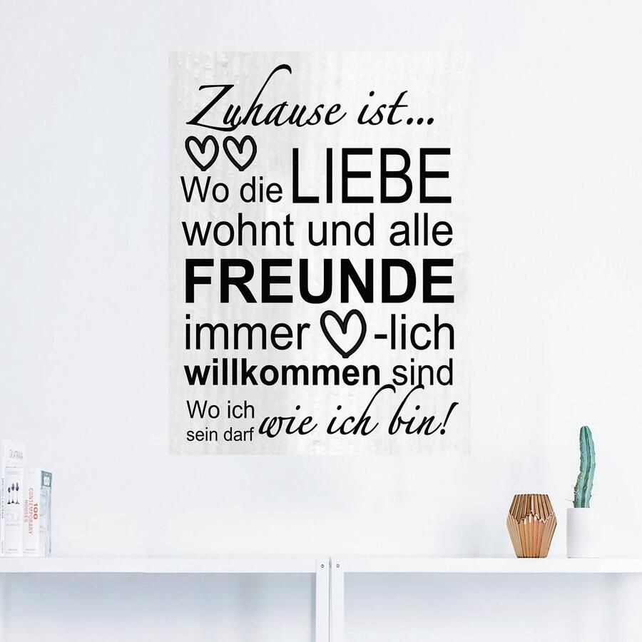 Artland Artprint Waar de liefde woont als artprint van aluminium artprint voor buiten artprint op linnen poster muursticker - Foto 2