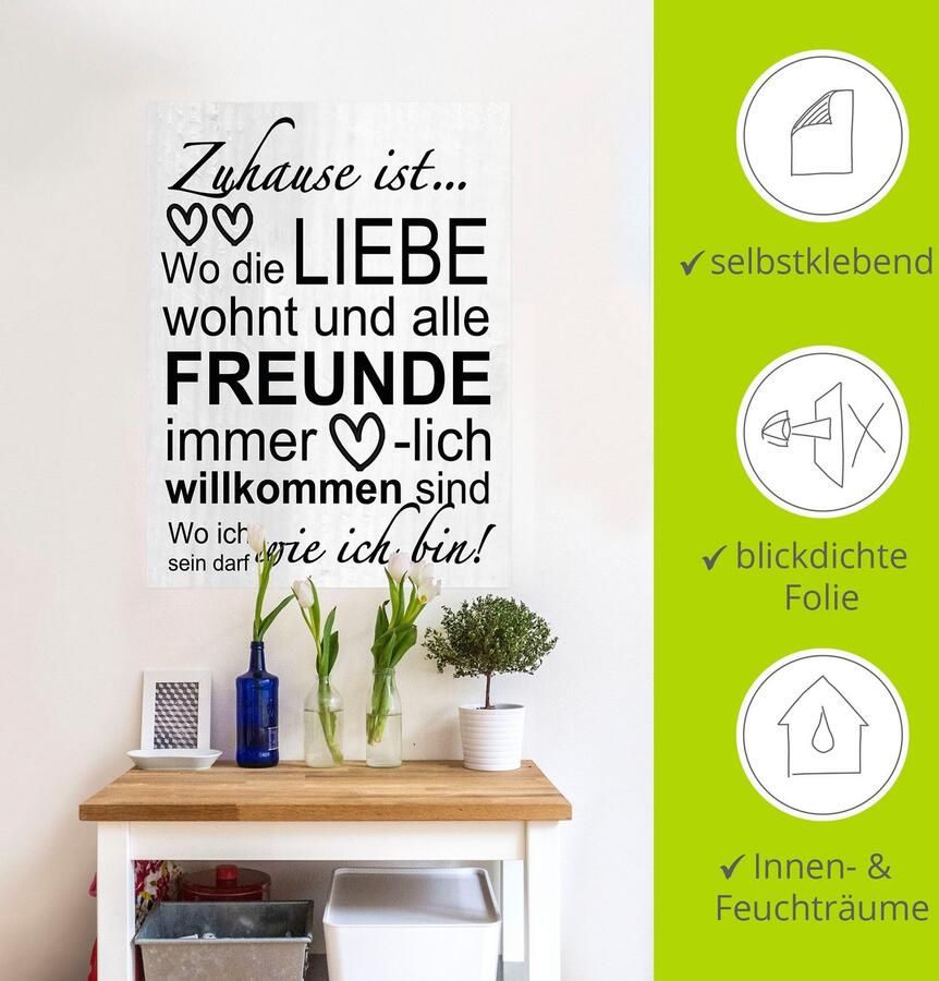 Artland Artprint Waar de liefde woont als artprint van aluminium artprint voor buiten artprint op linnen poster muursticker - Foto 5