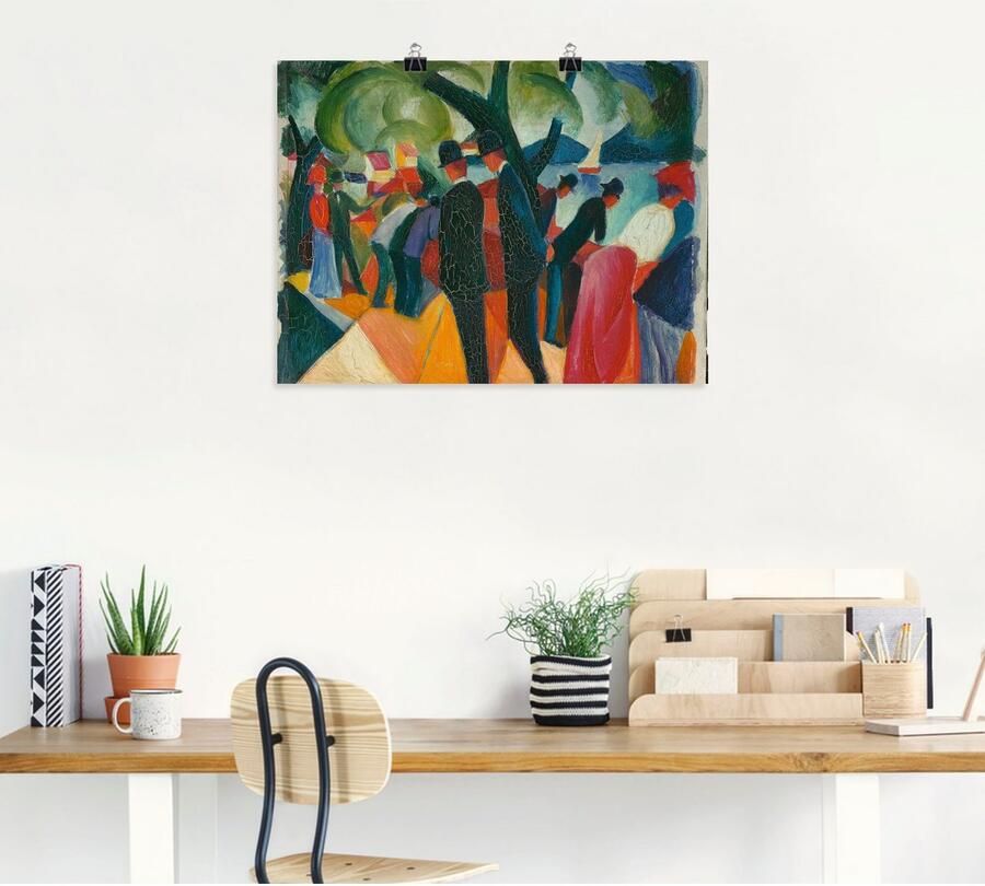 Artland Artprint Wandeling op de brug. 1913 als artprint op linnen poster in verschillende formaten maten - Foto 4