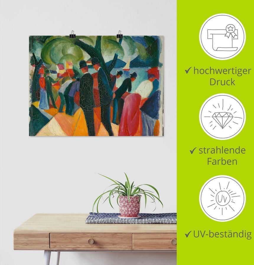 Artland Artprint Wandeling op de brug. 1913 als artprint op linnen poster in verschillende formaten maten - Foto 3