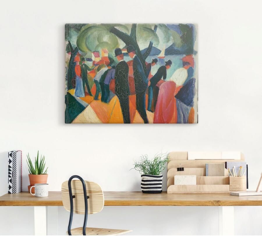 Artland Artprint Wandeling op de brug. 1913 als artprint op linnen poster in verschillende formaten maten - Foto 3