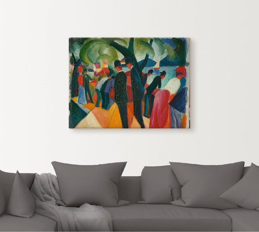 Artland Artprint Wandeling op de brug. 1913 als artprint op linnen poster in verschillende formaten maten - Foto 4