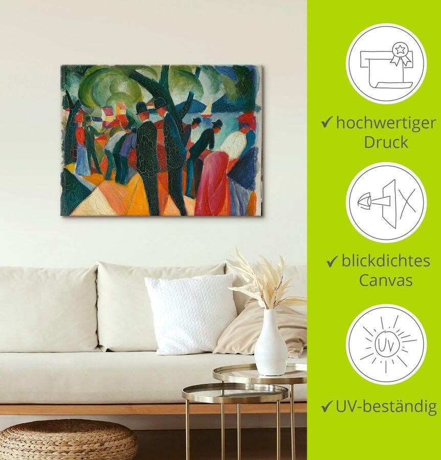 Artland Artprint Wandeling op de brug. 1913 als artprint op linnen poster in verschillende formaten maten - Foto 2