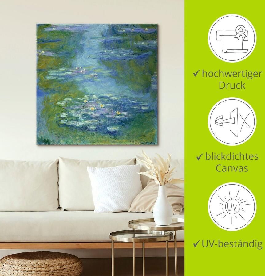 Artland Artprint Waterlelies. 1907 als artprint op linnen poster in verschillende formaten maten - Foto 3