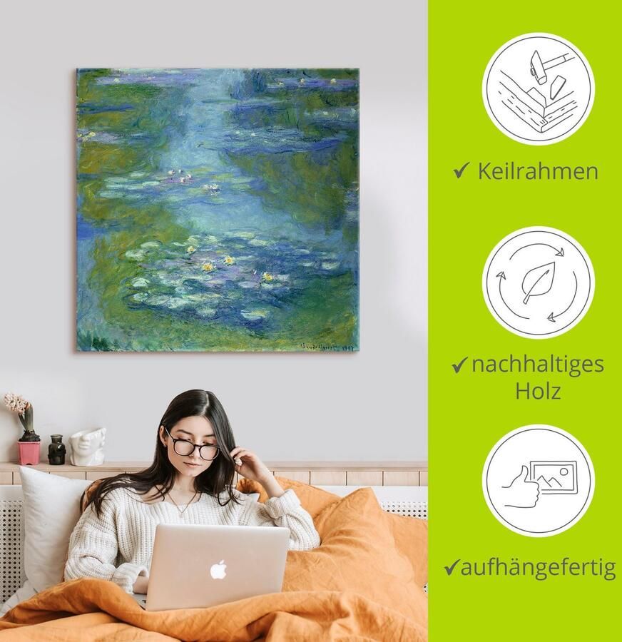 Artland Artprint Waterlelies. 1907 als artprint op linnen poster in verschillende formaten maten - Foto 2