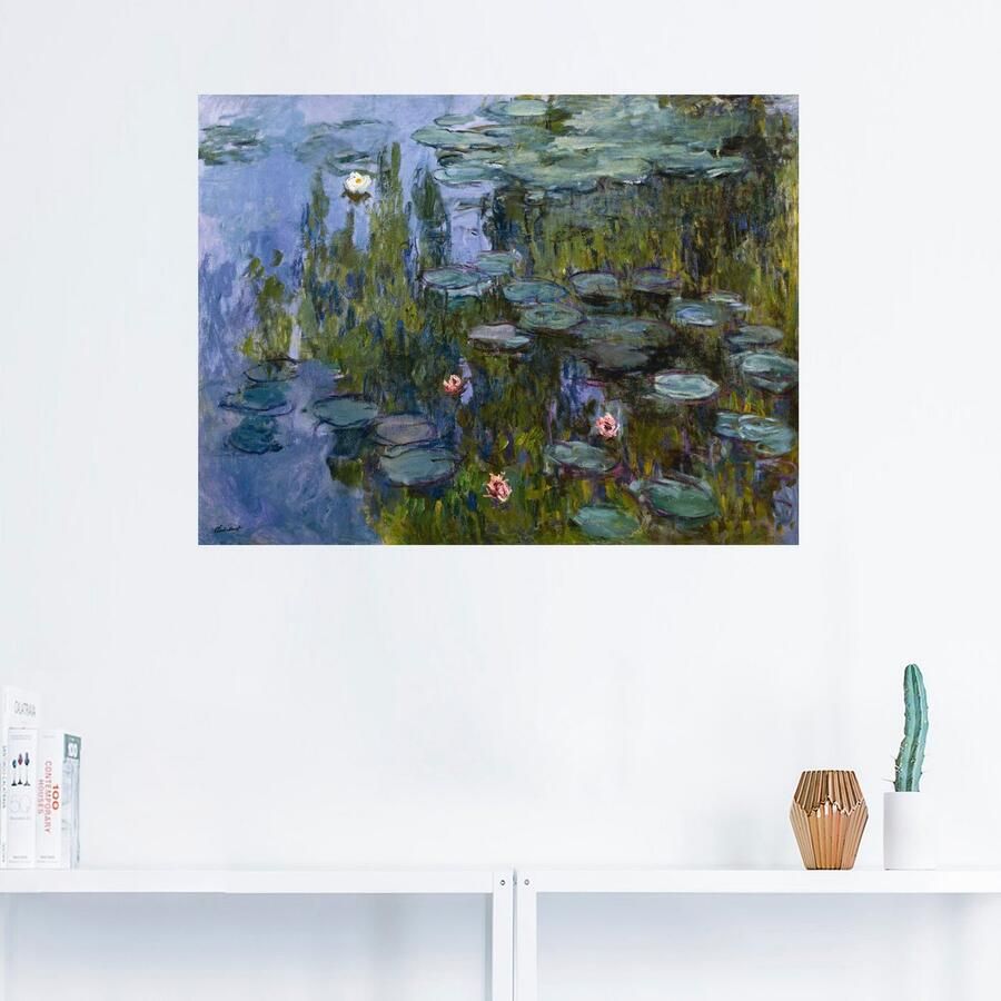 Artland Artprint Waterlelies (Nympheas). 1918x1921. als artprint op linnen poster muursticker in verschillende maten