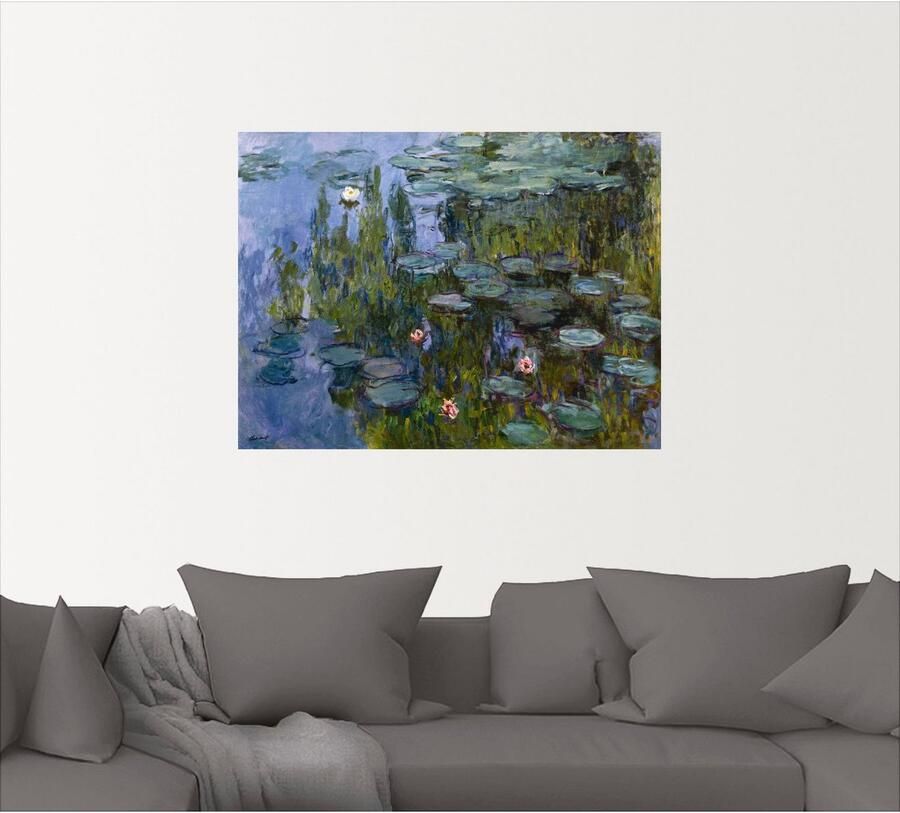 Artland Artprint Waterlelies (Nympheas). 1918x1921. als artprint op linnen poster muursticker in verschillende maten - Foto 4