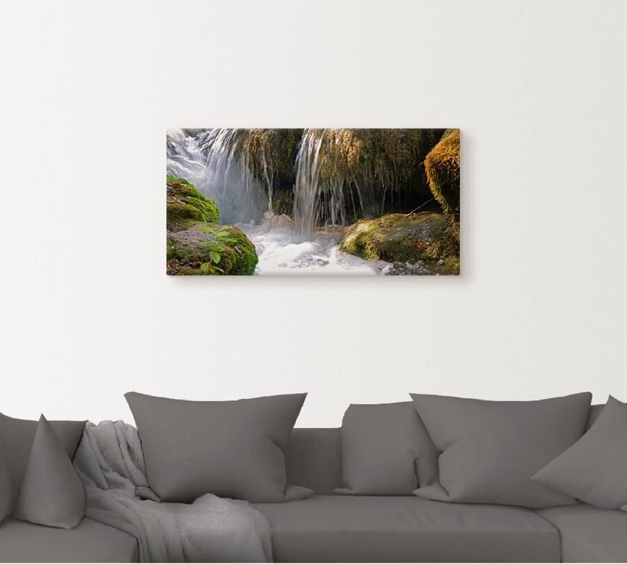 Artland Artprint Waterval als artprint op linnen poster muursticker in verschillende maten - Foto 4
