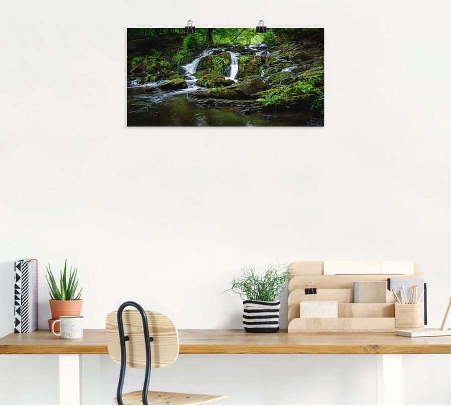 Artland Artprint Waterval panorama als artprint op linnen poster in verschillende formaten maten - Foto 4