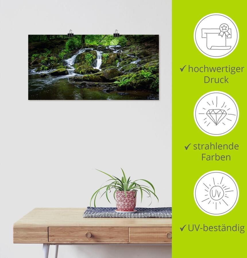 Artland Artprint Waterval panorama als artprint op linnen poster in verschillende formaten maten - Foto 3