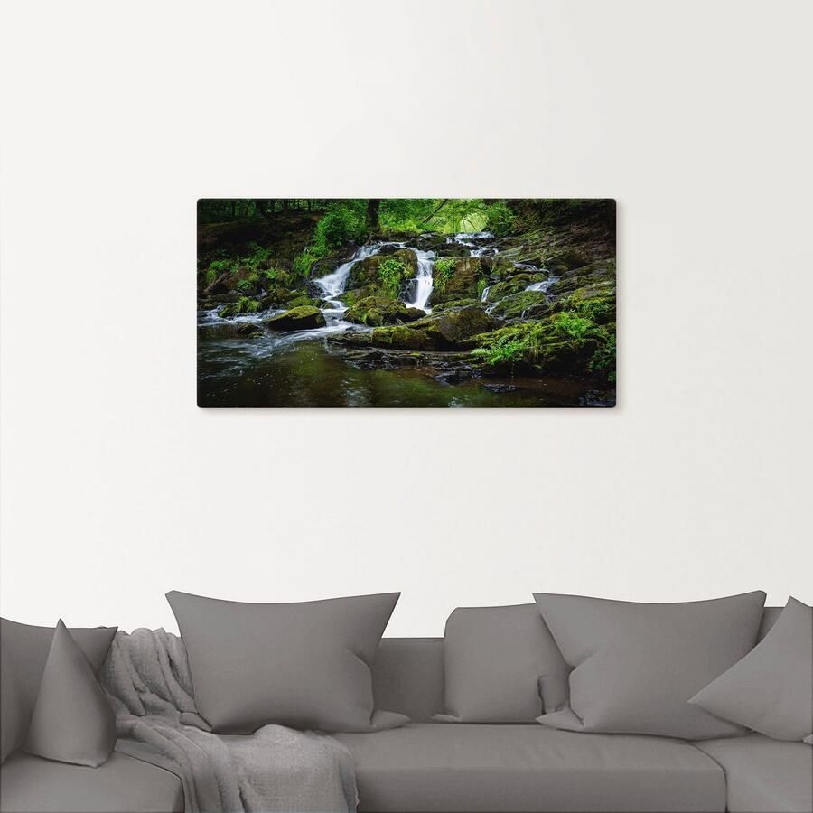 Artland Artprint Waterval panorama als artprint op linnen poster in verschillende formaten maten