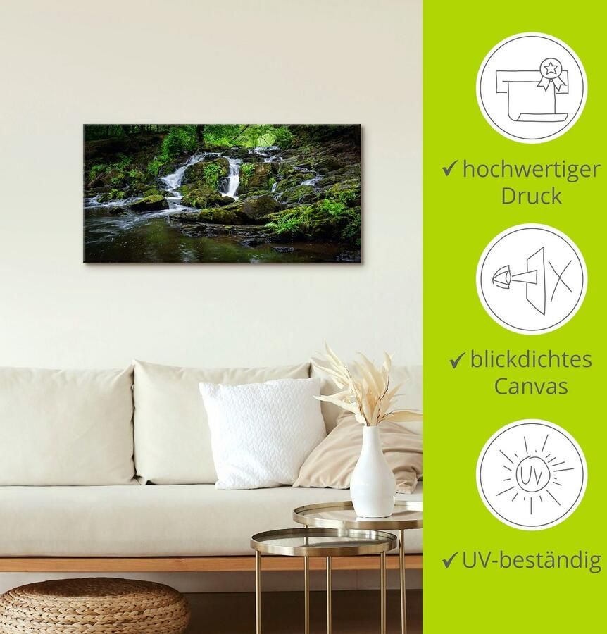 Artland Artprint Waterval panorama als artprint op linnen poster in verschillende formaten maten - Foto 3