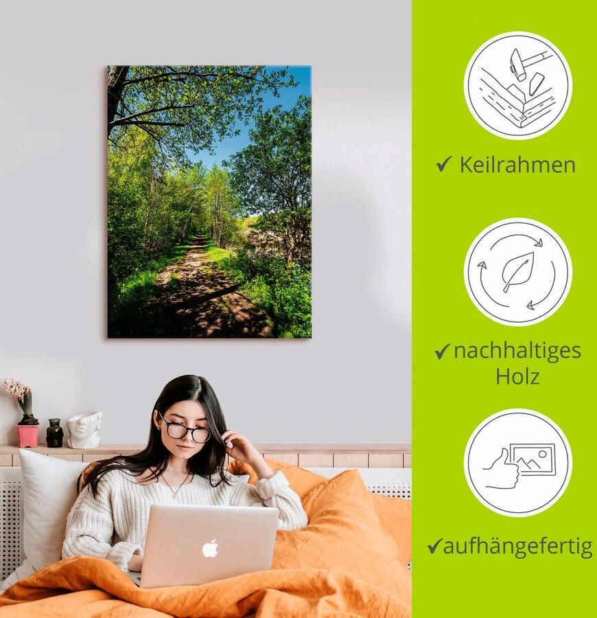 Artland Artprint Weg en bomen bij Kuchelmiß als artprint op linnen poster muursticker in verschillende maten - Foto 3