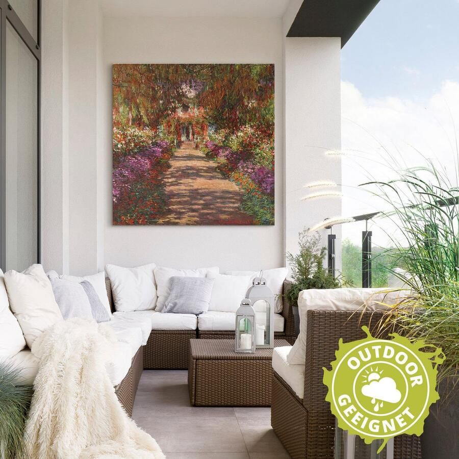 Artland Artprint Weg in Monets tuin in Giverny. 1902 als artprint van aluminium artprint voor buiten artprint op linnen poster muursticker