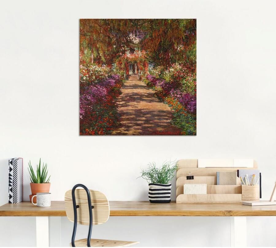 Artland Artprint Weg in Monets tuin in Giverny. 1902 als artprint van aluminium artprint voor buiten artprint op linnen poster muursticker - Foto 4