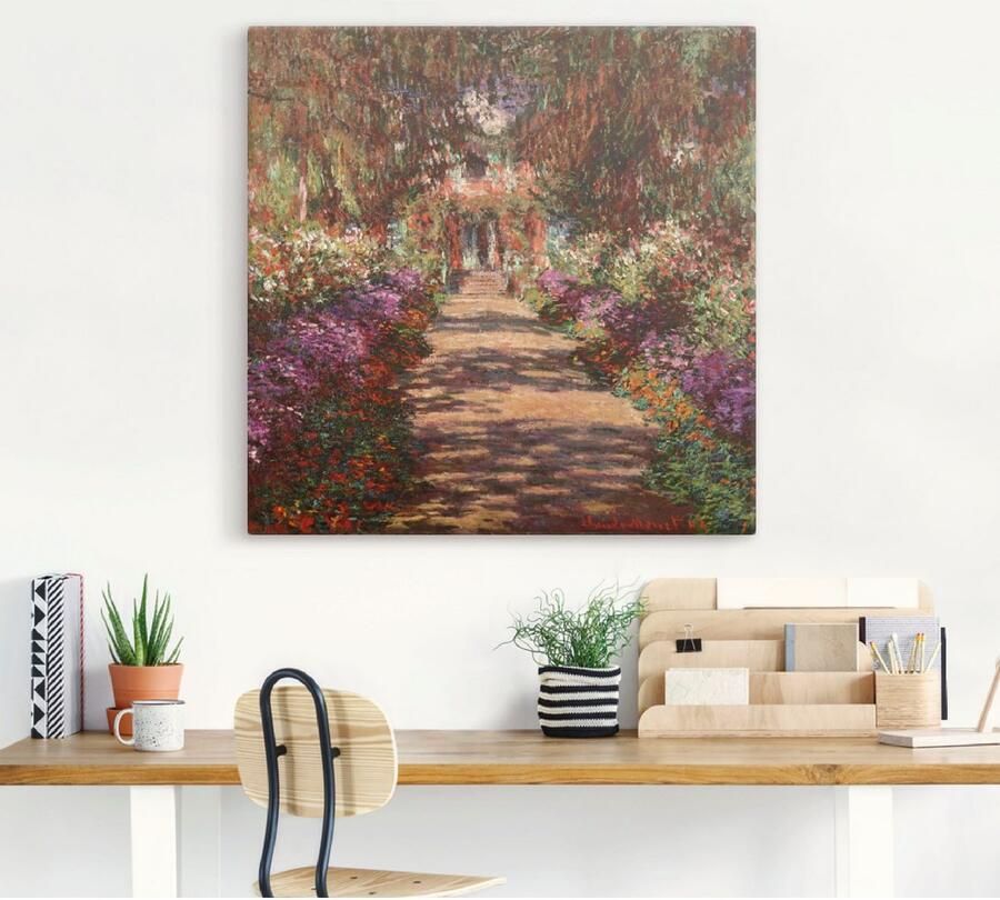Artland Artprint Weg in Monets tuin in Giverny. 1902 als artprint van aluminium artprint voor buiten artprint op linnen poster muursticker - Foto 6