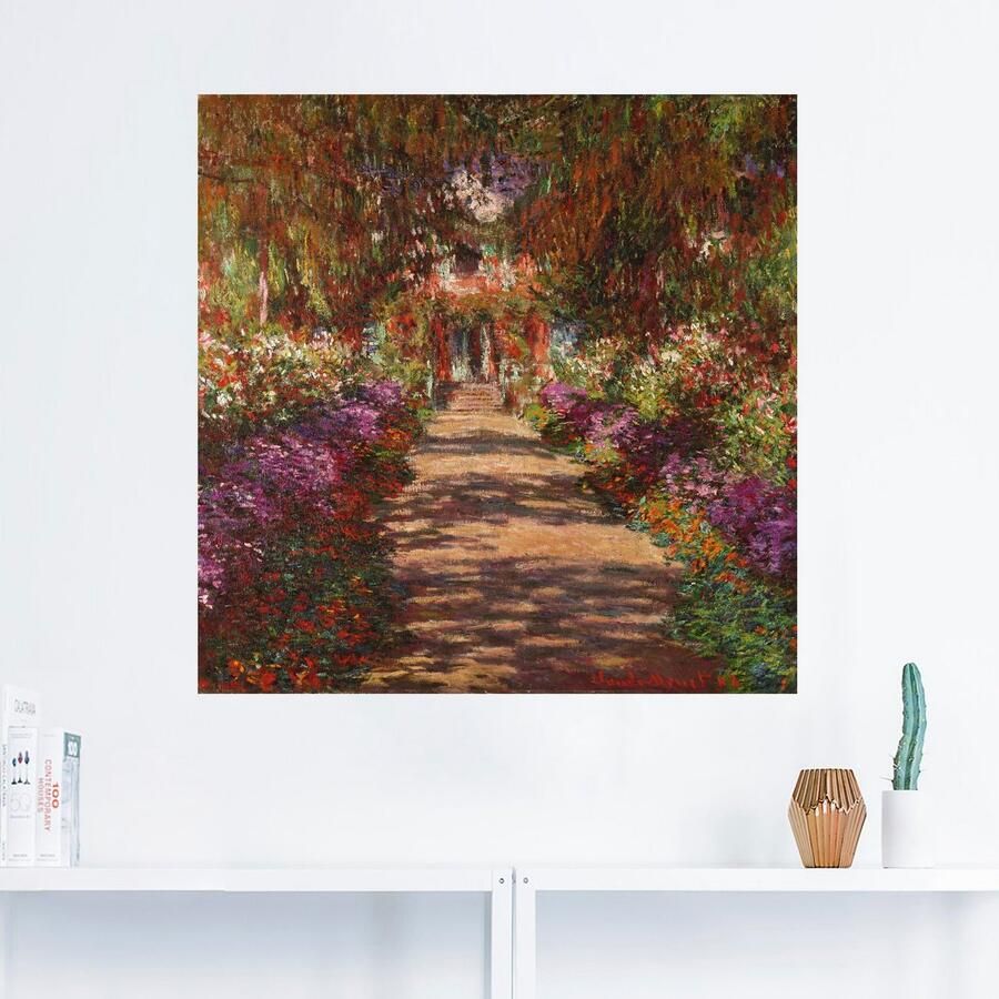 Artland Artprint Weg in Monets tuin in Giverny. 1902 als artprint van aluminium artprint voor buiten artprint op linnen poster muursticker - Foto 2
