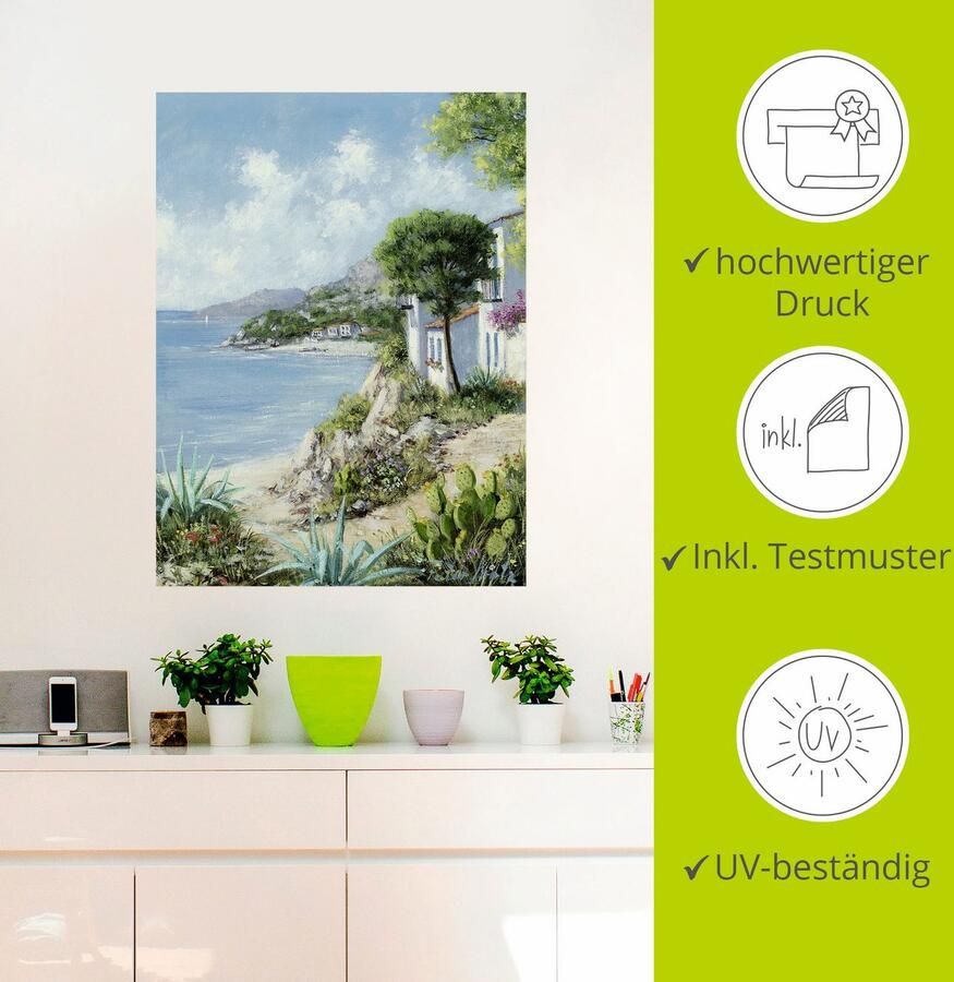 Artland Artprint Weg naar de zee als artprint op linnen muursticker in verschillende maten - Foto 2