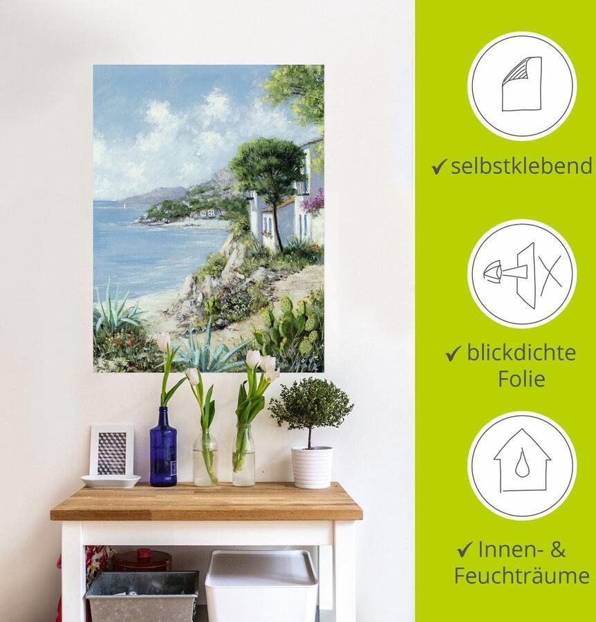 Artland Artprint Weg naar de zee als artprint op linnen muursticker in verschillende maten - Foto 3