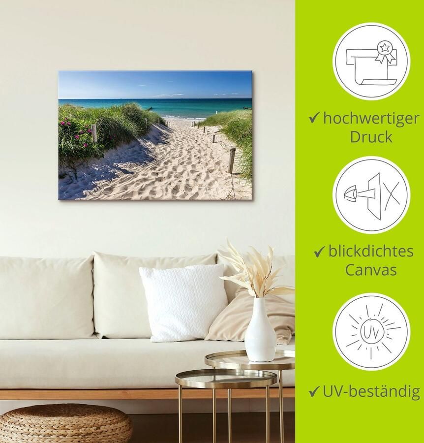 Artland Artprint Weg naar het strand aan de Oostzee als artprint van aluminium artprint voor buiten artprint op linnen poster muursticker - Foto 3