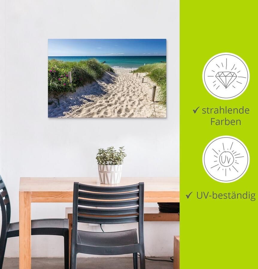 Artland Artprint Weg naar het strand aan de Oostzee als artprint van aluminium artprint voor buiten artprint op linnen poster muursticker - Foto 2