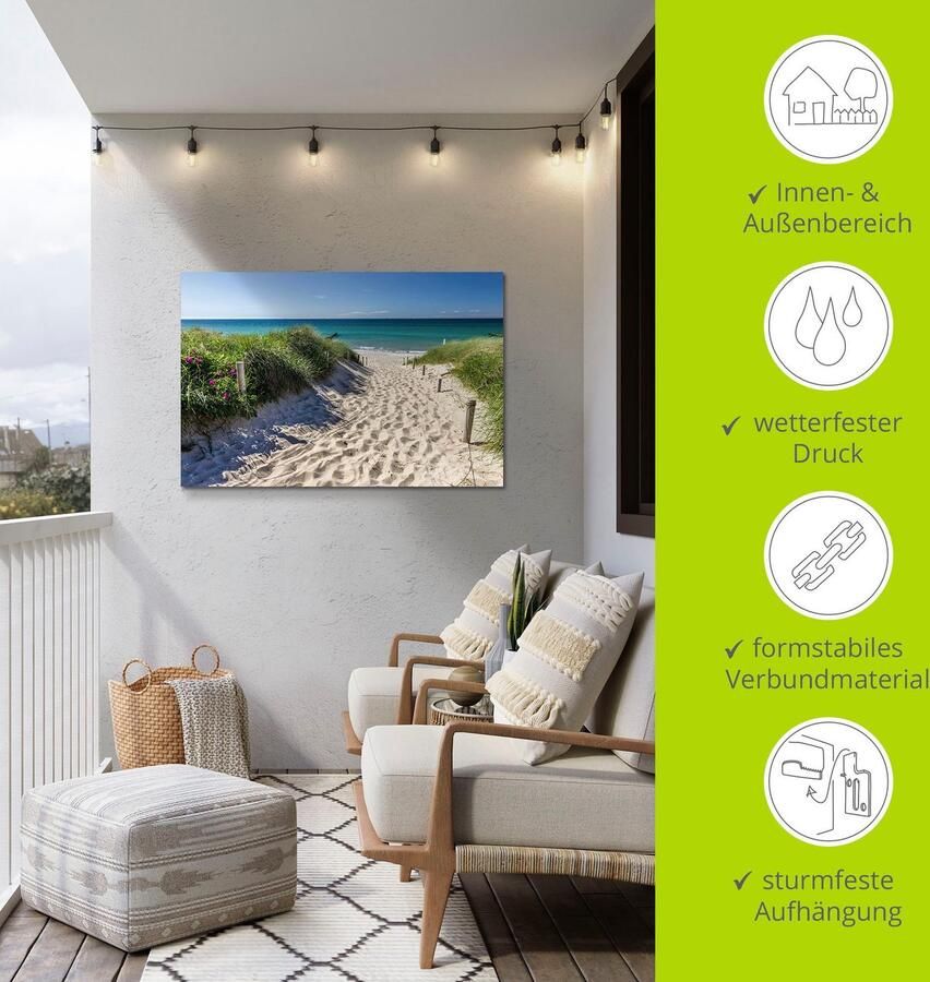 Artland Artprint Weg naar het strand aan de Oostzee als artprint van aluminium artprint voor buiten artprint op linnen poster muursticker - Foto 4