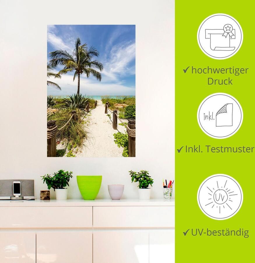 Artland Artprint Weg naar het strand II als artprint van aluminium artprint voor buiten poster muursticker in diverse maten formaten - Foto 3