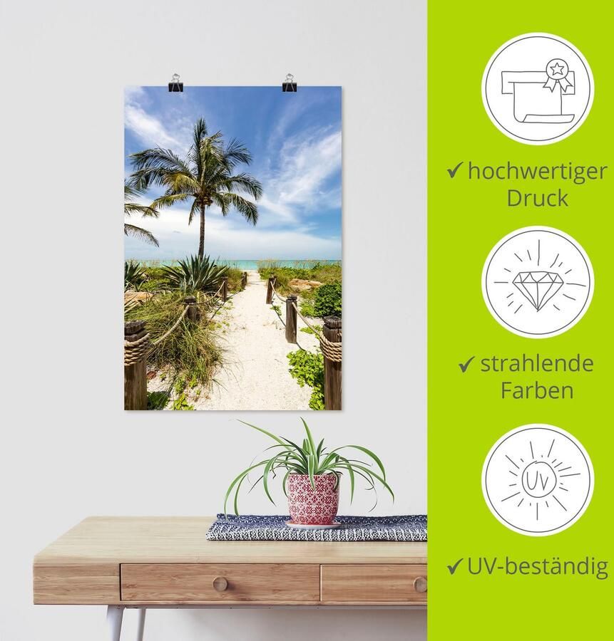 Artland Artprint Weg naar het strand II als artprint van aluminium artprint voor buiten poster muursticker in diverse maten formaten - Foto 3