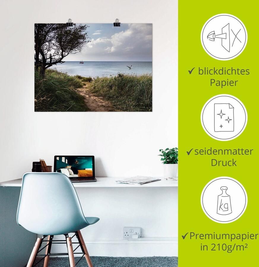 Artland Artprint Wegen naar de zee.... als artprint op linnen poster in verschillende formaten maten - Foto 3