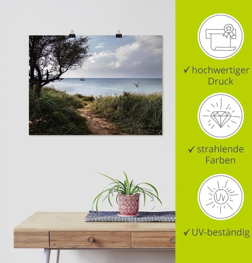 Artland Artprint Wegen naar de zee.... als artprint op linnen poster in verschillende formaten maten - Foto 4