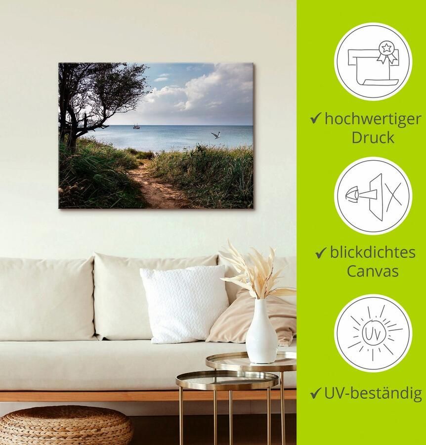 Artland Artprint Wegen naar de zee.... als artprint op linnen poster in verschillende formaten maten - Foto 2