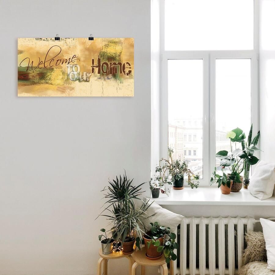 Artland Artprint Welkom in ons huis als artprint van aluminium artprint voor buiten artprint op linnen poster muursticker - Foto 2
