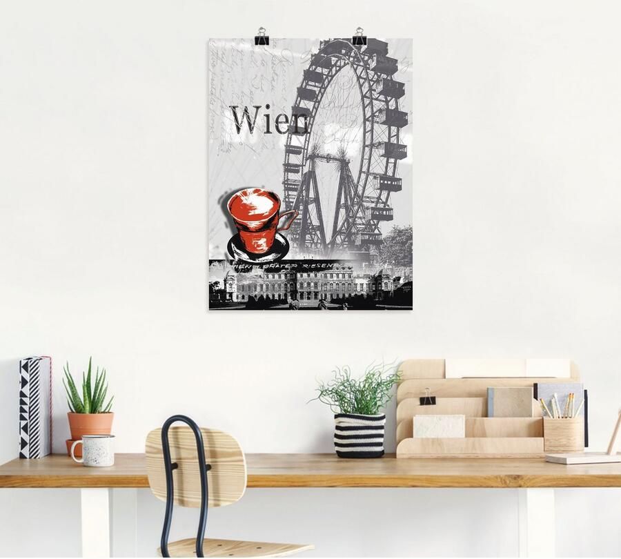 Artland Artprint Wenen melange koffie als artprint van aluminium artprint voor buiten artprint op linnen poster in verschillende maten. maten - Foto 7