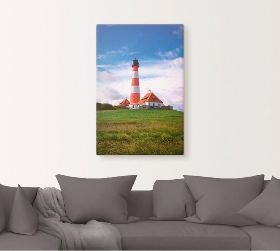 Artland Artprint Westerhever vuurtoren als artprint van aluminium artprint voor buiten artprint op linnen poster in verschillende maten. maten - Foto 3