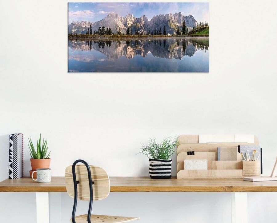 Artland Artprint Wilder Kaiser in Tirol als artprint van aluminium artprint voor buiten artprint op linnen poster muursticker - Foto 6