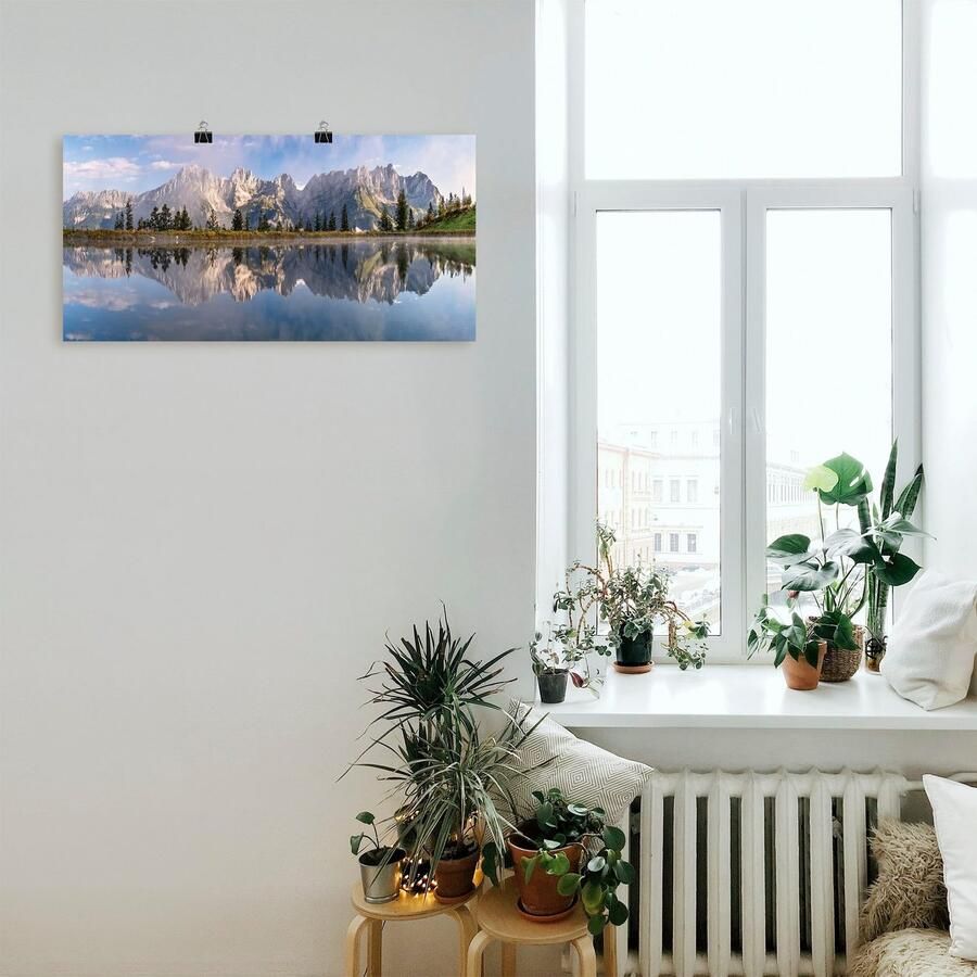 Artland Artprint Wilder Kaiser in Tirol als artprint van aluminium artprint voor buiten artprint op linnen poster muursticker - Foto 2