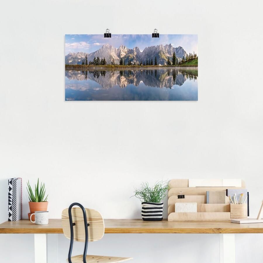 Artland Artprint Wilder Kaiser in Tirol als artprint van aluminium artprint voor buiten artprint op linnen poster muursticker - Foto 3