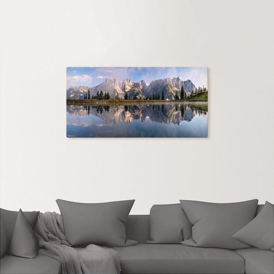 Artland Artprint Wilder Kaiser in Tirol als artprint van aluminium artprint voor buiten artprint op linnen poster muursticker