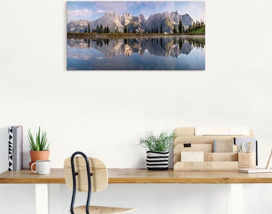 Artland Artprint Wilder Kaiser in Tirol als artprint van aluminium artprint voor buiten artprint op linnen poster muursticker - Foto 4