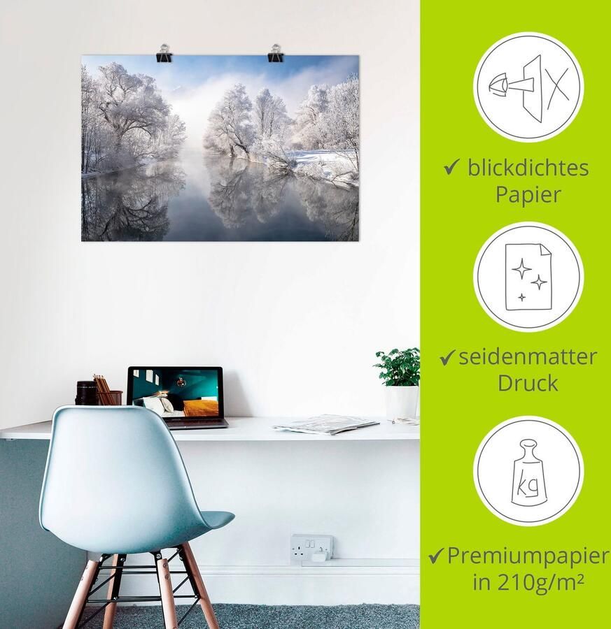 Artland Artprint Winter in Opper-Beieren als artprint op linnen poster muursticker in verschillende maten - Foto 3