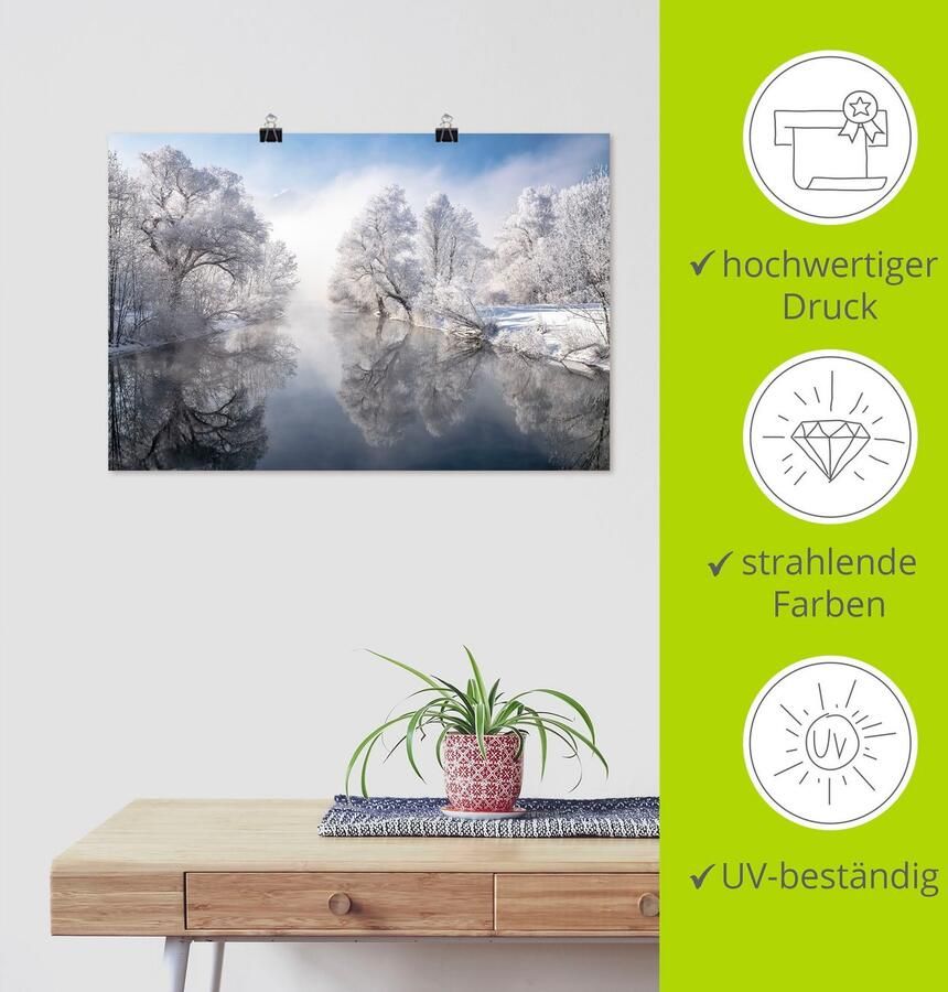 Artland Artprint Winter in Opper-Beieren als artprint op linnen poster muursticker in verschillende maten - Foto 4