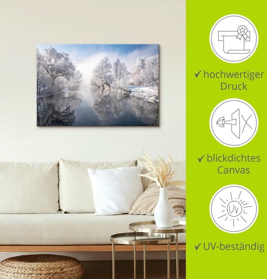 Artland Artprint Winter in Opper-Beieren als artprint op linnen poster muursticker in verschillende maten - Foto 3