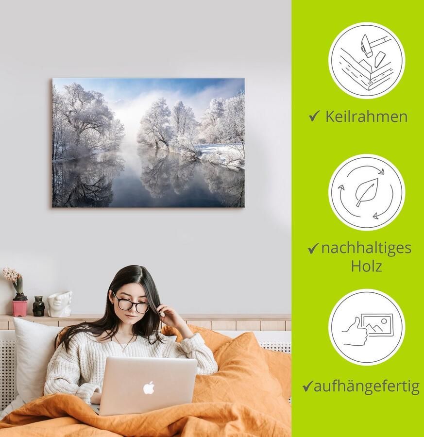 Artland Artprint Winter in Opper-Beieren als artprint op linnen poster muursticker in verschillende maten - Foto 2