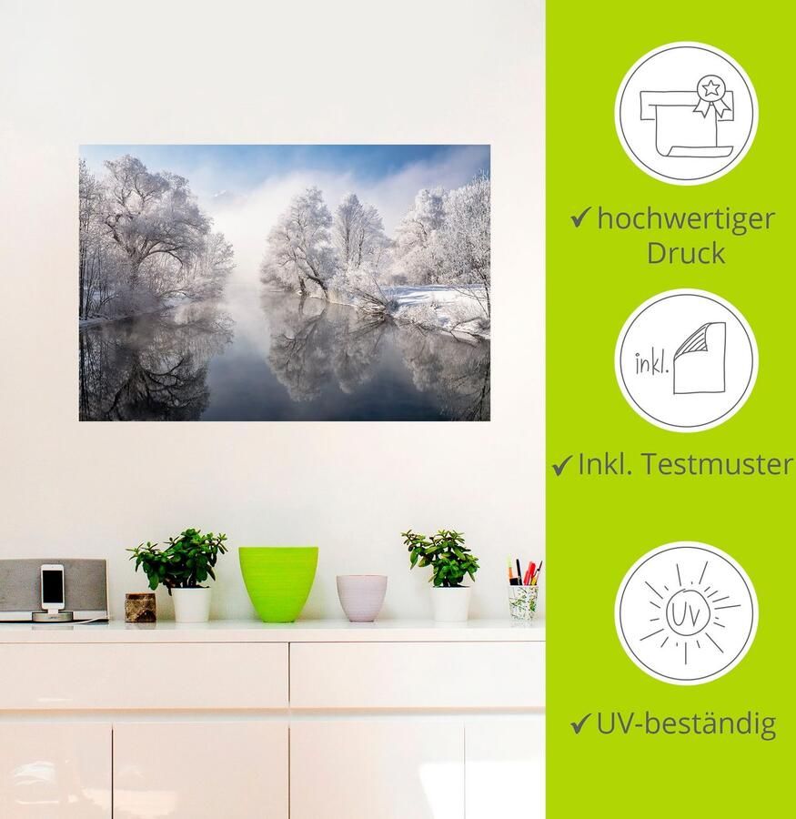 Artland Artprint Winter in Opper-Beieren als artprint op linnen poster muursticker in verschillende maten - Foto 2