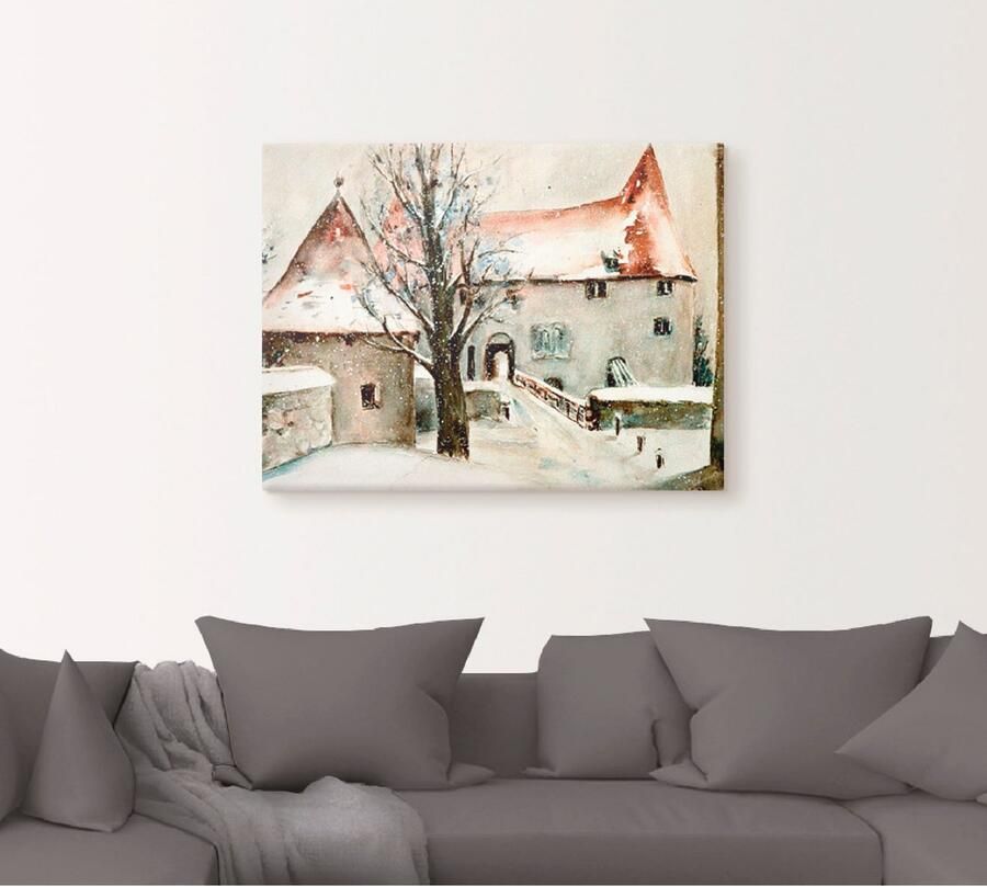 Artland Artprint Winter op de burcht als artprint op linnen poster muursticker in verschillende maten - Foto 5