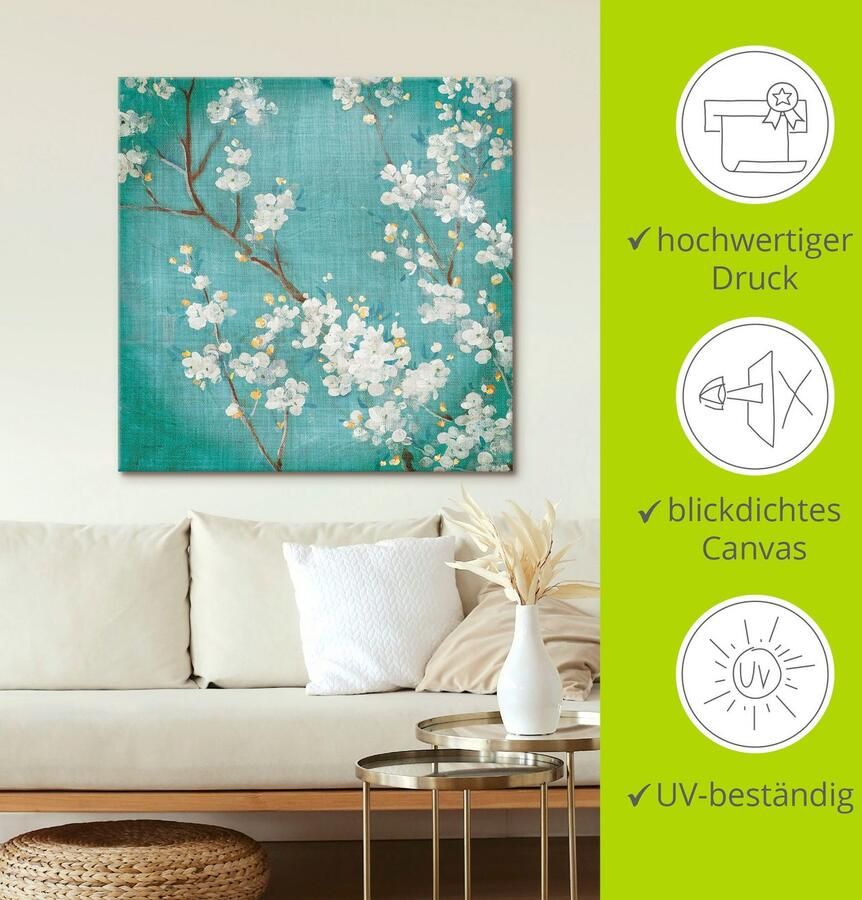 Artland Artprint Witte kersenbloesem II als artprint op linnen poster in verschillende formaten maten - Foto 3