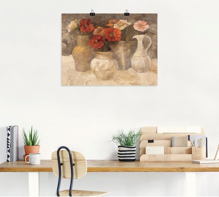 Artland Artprint Witte papaver als artprint op linnen poster in verschillende formaten maten - Foto 4